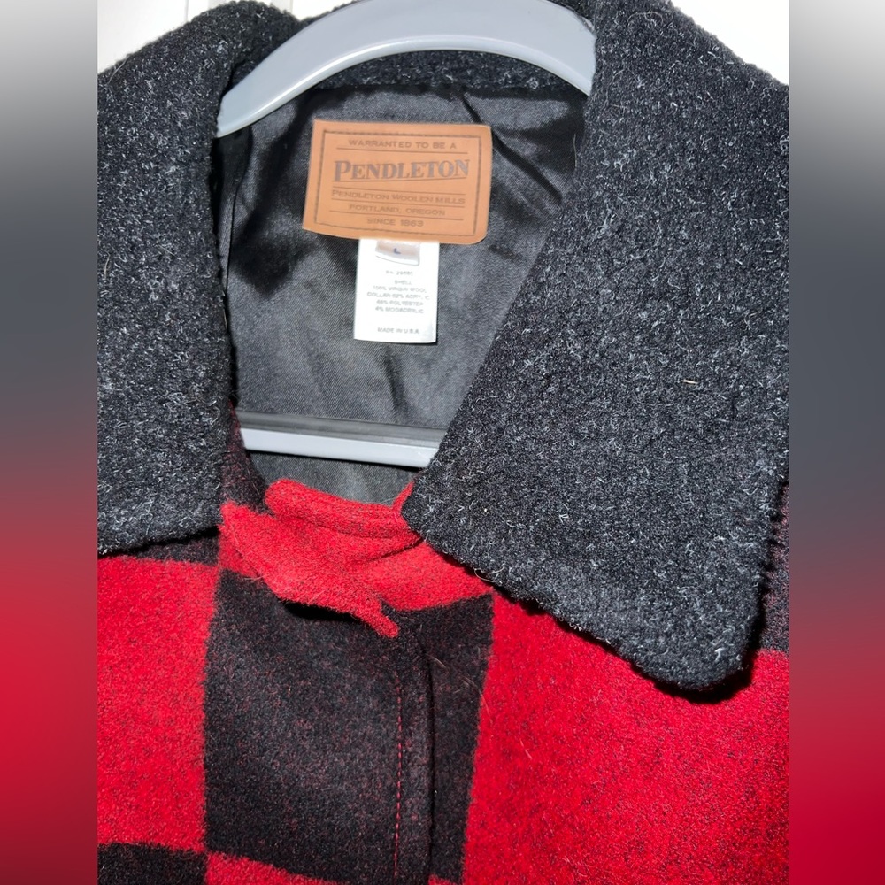 Pendleton Wool Wilderness Jacket Red & Black Chec… - image 3